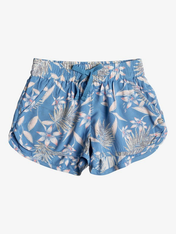 roxy, Girl's 2-6 Sunny Sunny Beach Shorts, CENDRE BLUE TROPICAL UNIVERSE (bll6) 0 Girl's 2-6 Sunny Sunny Beach Shorts Blue ERLNS03029 Roxy