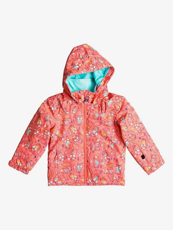 roxy, Mini Jetty - Chaqueta Para Nieve para Chicas 2-7, NEON GRAPEFRUIT_FOXES (nkn9) 0 Mini Jetty - Chaqueta Para Nieve para Chicas 2-7 Naranja ERLTJ03004 Roxy