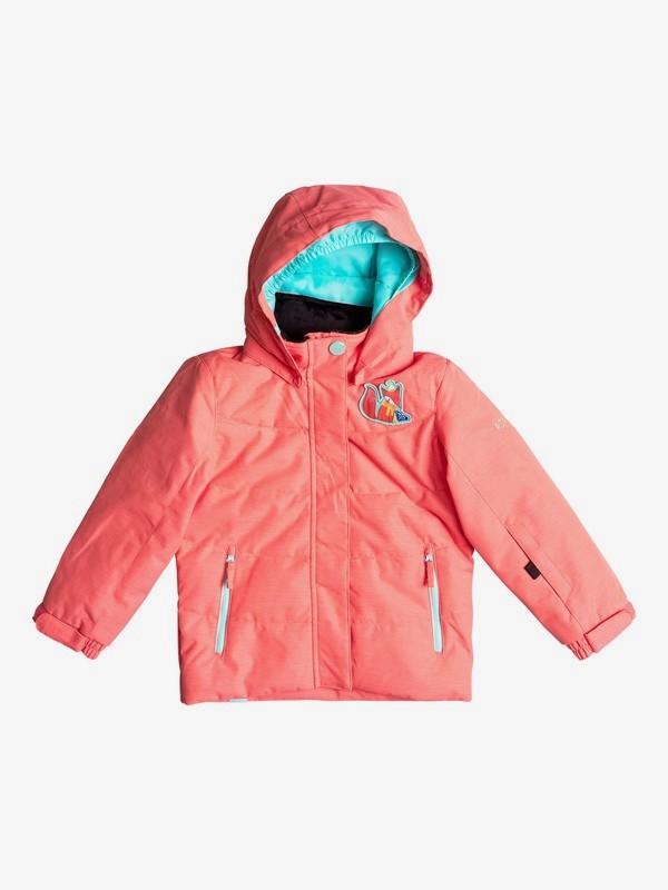 roxy, Anna - Chaqueta Para Nieve para Chicas 2-7, NEON GRAPEFRUIT (nkn0) 0 Anna - Chaqueta Para Nieve para Chicas 2-7 Naranja ERLTJ03005 Roxy