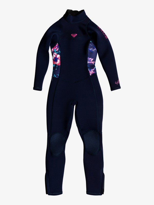 roxy, 3/2mm Syncro Series - Back Zip FLT Wetsuit for Girls 2-7, BLUE RIBBON (bsn0) 0 3/2mm Syncro Series - Back Zip FLT Wetsuit for Girls 2-7 Blue ERLW103000 Roxy