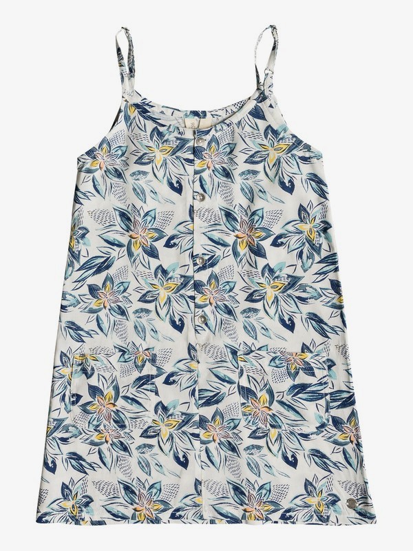 roxy, Summer Boo - Strappy Dress for Girls 2-7, MARSHMALLOW FLOWER SPIRIT (xmbw) 0 Summer Boo - Strappy Dress for Girls 2-7 Pink ERLWD03057 Roxy