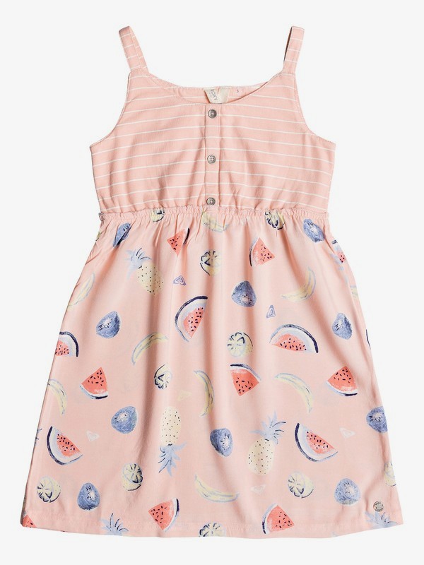 roxy, Girl's 2-6 Sea Songs Printed Skirt Skater Dress, PEACH BUD FRUIT JUICE (meg6) 0 Girl's 2-6 Sea Songs Printed Skirt Skater Dress Pink ERLWD03060 Roxy