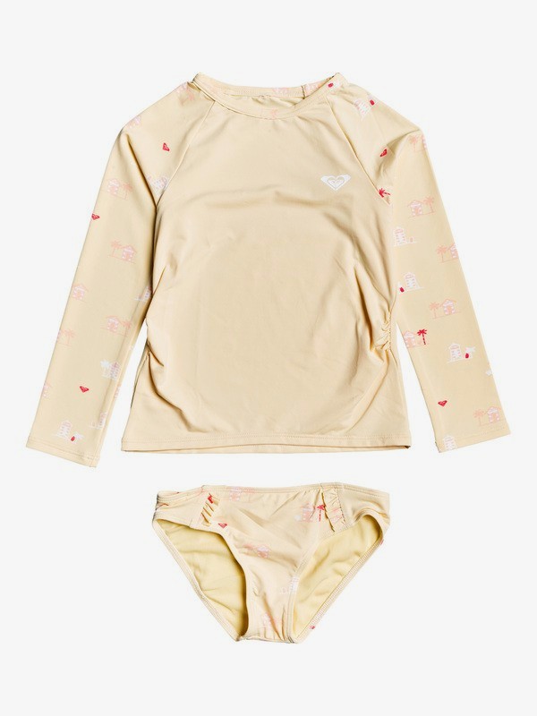 roxy, Girl's 2-6 Tropical Away Long Sleeve UPF 50 Rashguard Set, SUNLIGHT S DEAUVILLE (yek6) 0 Girl's 2-6 Tropical Away Long Sleeve UPF 50 Rashguard Set Yellow ERLWR03114 Roxy
