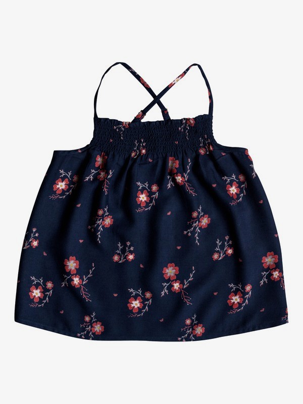 roxy, Girl's 2-6 Reason To Smile Strappy Top, DRESS BLUES SPACED OUT FLORAL (xbry) 0 Girl's 2-6 Reason To Smile Strappy Top Blue ERLWT03023 Roxy