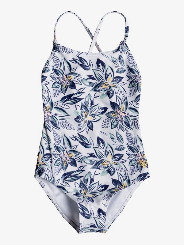 roxy, Girl's 2-6 Magic Seeker One-Piece Swimsuit, BRIGHT WHITE FLOWER SPIRIT SW (wbb9) 0 Girl's 2-6 Magic Seeker One-Piece Swimsuit White ERLX103035 Roxy