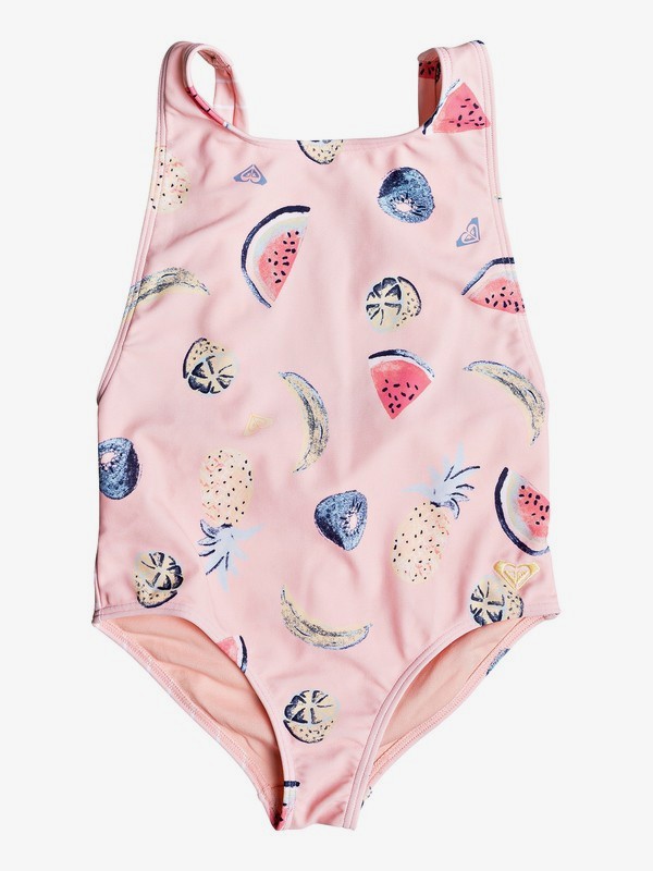 roxy, Girl's 2-6 Splashing You One-Piece Swimsuit, PEACH BUD S FRUIT JUICE (meg7) 0 Girl's 2-6 Splashing You One-Piece Swimsuit Pink ERLX103037 Roxy