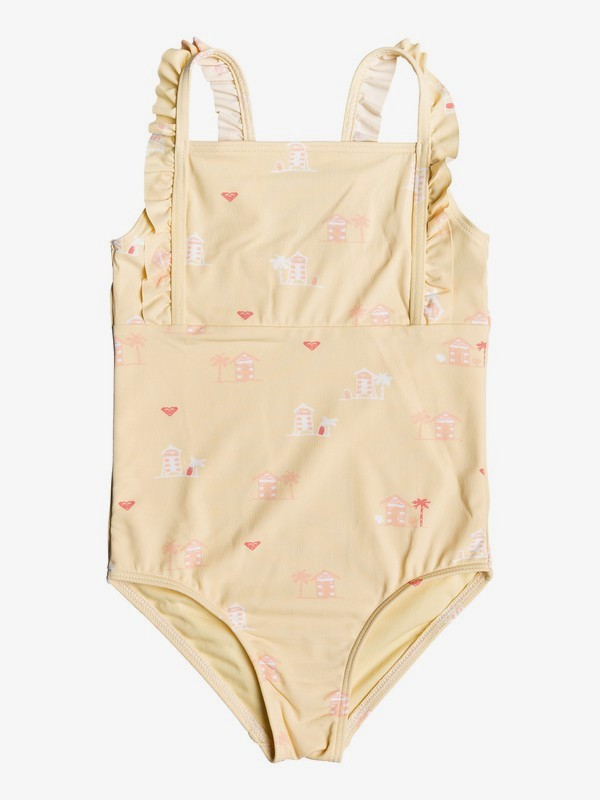 roxy, Girl's 2-6 Tropical Away One-Piece Swimsuit, SUNLIGHT S DEAUVILLE (yek6) 0 Girl's 2-6 Tropical Away One-Piece Swimsuit Yellow ERLX103038 Roxy