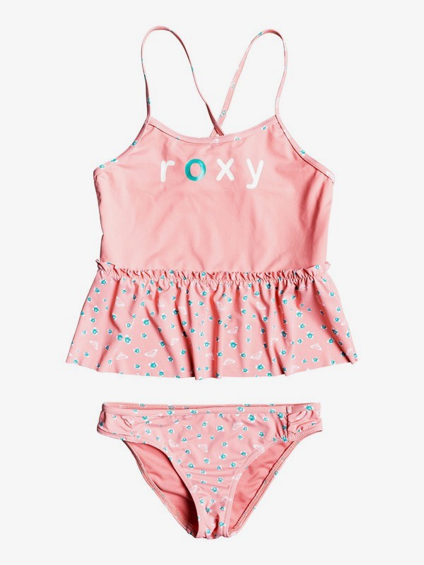 roxy, Splash Party Tankini Bikini Set, GERANIUM PINK BABY BUBULLE (mfz6) 0 Splash Party Tankini Bikini Set Pink ERLX203086 Roxy