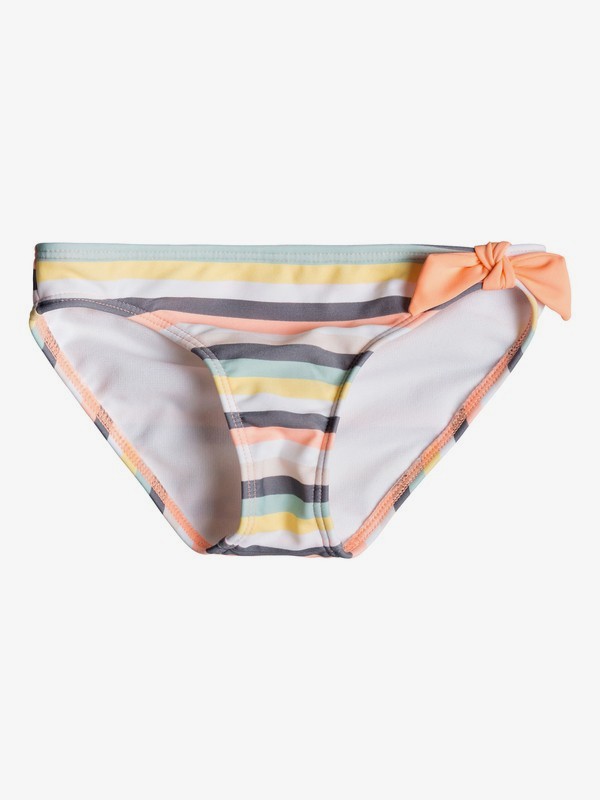 roxy, Girl Lets Go Surfing - Bas de bikini pour Fille 2-7 ans, SALMON CANDY STRIPES (mfg3) 0 Girl Lets Go Surfing - Bas de bikini pour Fille 2-7 ans Rose ERLX403014 Roxy
