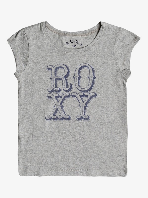 roxy, Girl's 2-6 My Sun My Earth Cap Sleeve Tee, HERITAGE HEATHER (sgrh) 0 Girl's 2-6 My Sun My Earth Cap Sleeve Tee Grey ERLZT03106 Roxy