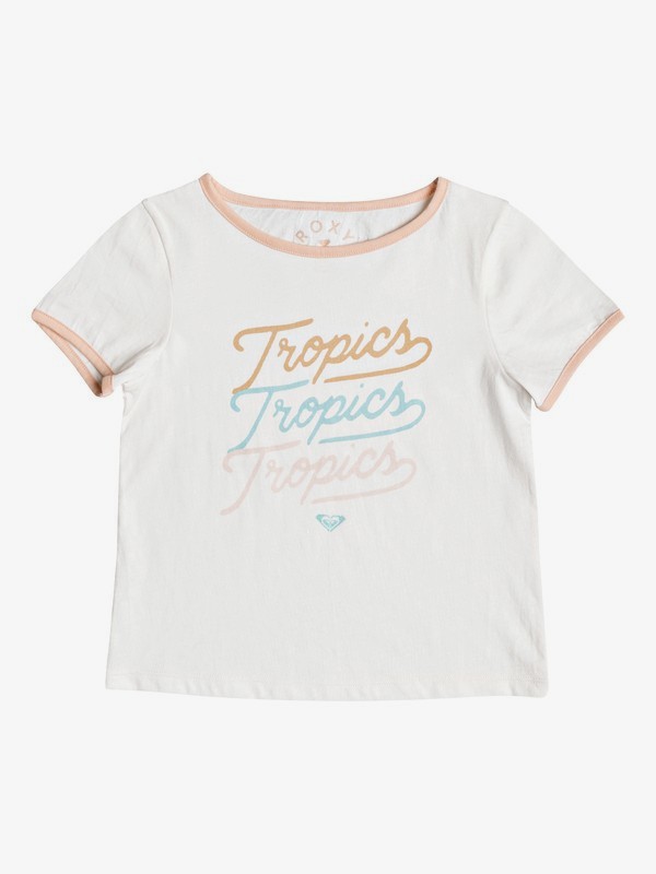roxy, Time's Up - Camiseta para Chicas 2-7, MARSHMALLOW (wbt0) 0 Time's Up - Camiseta para Chicas 2-7 Blanco ERLZT03110 Roxy
