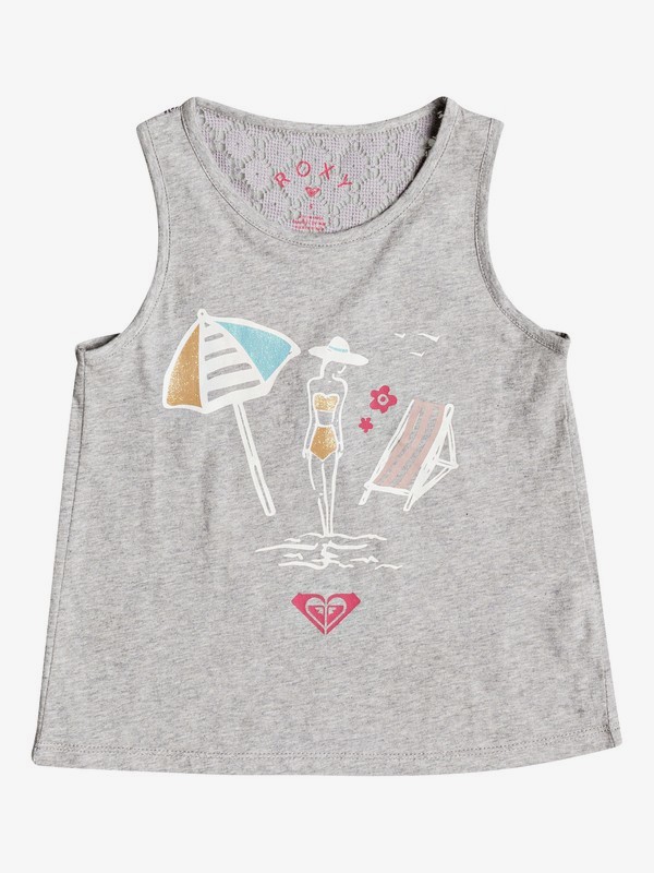 roxy, Peaceful Light A La Plage - Débardeur pour Fille 2-7 ans, HERITAGE HEATHER (sgrh) 0 Peaceful Light A La Plage - Débardeur pour Fille 2-7 ans Gris ERLZT03120 Roxy