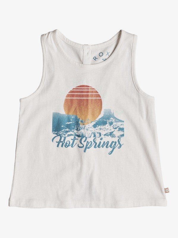 roxy, Girl's 2-6 Shining Sun B Tank Top, MARSHMALLOW (wbt0) 0 Girl's 2-6 Shining Sun B Tank Top White ERLZT03135 Roxy