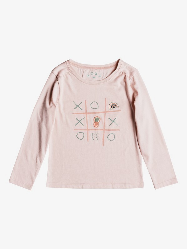 roxy, Girl's 2-6 Never Ages Game Over Long Sleeve Tee, PEACH WHIP (mek0) 0 Girl's 2-6 Never Ages Game Over Long Sleeve Tee Pink ERLZT03143 Roxy