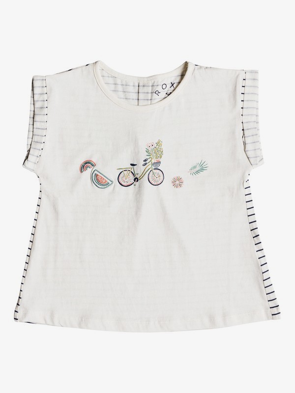 roxy, Girl's 2-6 From The Jump Back Ride Tee, DRESS BLUES SIMPLE STRIPE (xbwb) 0 Girl's 2-6 From The Jump Back Ride Tee Blue ERLZT03151 Roxy