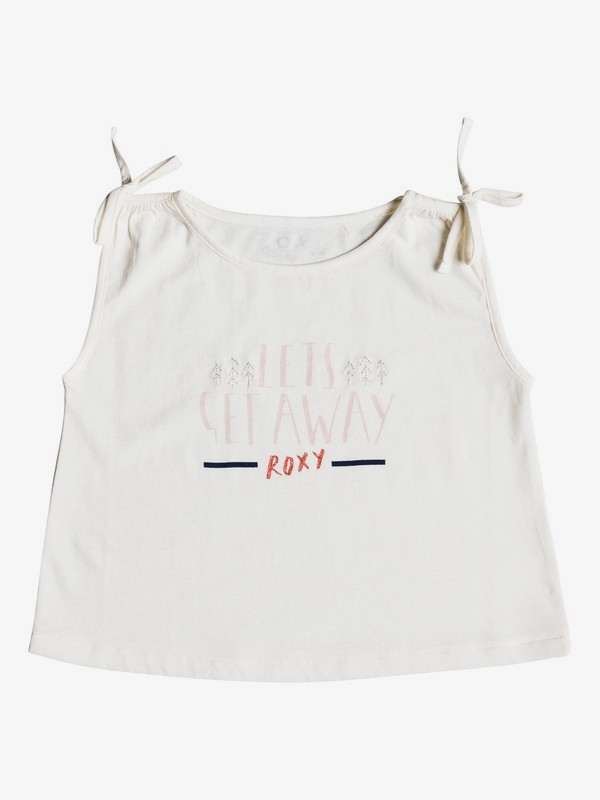 roxy, Girl's 2-6 Taste The Sweet Lets Get Away Sleeveless Top, MARSHMALLOW (wbt0) 0 Girl's 2-6 Taste The Sweet Lets Get Away Sleeveless Top White ERLZT03158 Roxy