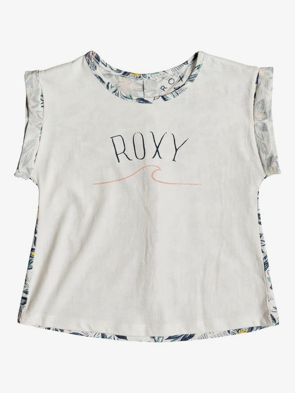 roxy, From The Jump A - T-Shirt for Girls 2-7, MARSHMALLOW FLOWER SPIRIT (xmbw) 0 From The Jump A - T-Shirt for Girls 2-7 Pink ERLZT03197 Roxy