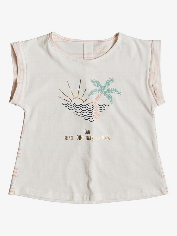 roxy, Girl's 2-6 From The Jump B Tee, MARSHMALLOW MUSICAL STRIPES (xwmw) 0 Girl's 2-6 From The Jump B Tee White ERLZT03198 Roxy