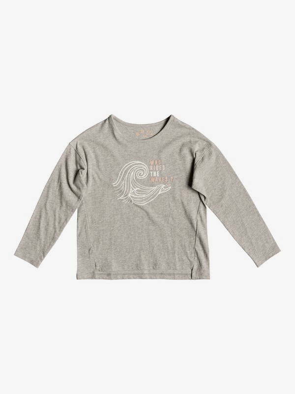 roxy, Girl's 2-6 Shape And Shadow B Long Sleeve Tee, HERITAGE HEATHER (sgrh) 0 Girl's 2-6 Shape And Shadow B Long Sleeve Tee Grey ERLZT03204 Roxy
