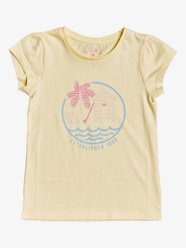 roxy, Girl's 2-6 Back To The Start C Cap-Sleeve Tee, SUNLIGHT (yek0) 0 Girl's 2-6 Back To The Start C Cap-Sleeve Tee Yellow ERLZT03215 Roxy