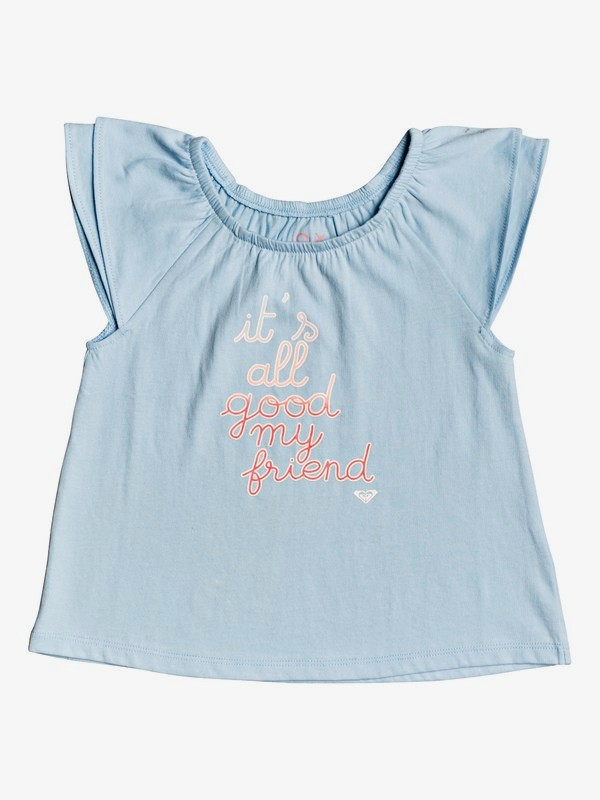 roxy, Girl's 2-6 Own This Groove B Ruffle Sleeve Tee, COOL BLUE (bzq0) 0 Girl's 2-6 Own This Groove B Ruffle Sleeve Tee Blue ERLZT03217 Roxy