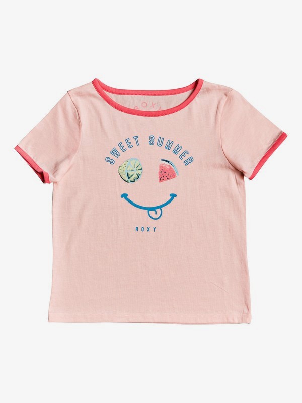 roxy, Girl's 2-6 Times Up A Ringer Tee, PEACH BUD (meg0) 0 Girl's 2-6 Times Up A Ringer Tee Pink ERLZT03221 Roxy