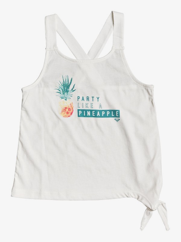 roxy, Girl's 2-6 Girl Like You A Tie-Side Tank Top, MARSHMALLOW (wbt0) 0 Girl's 2-6 Girl Like You A Tie-Side Tank Top White ERLZT03226 Roxy