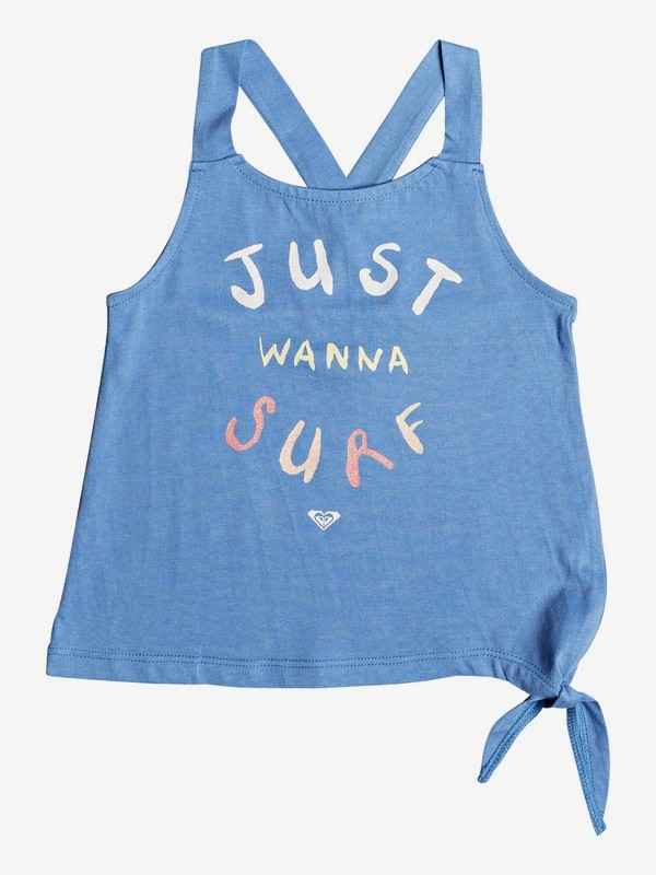 roxy, Girl's 2-6 Girl Like You B Tie-Side Tank Top, CENDRE BLUE (bll0) 0 Girl's 2-6 Girl Like You B Tie-Side Tank Top Blue ERLZT03227 Roxy