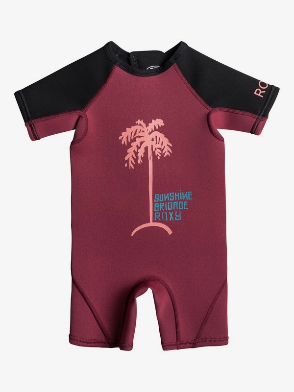 roxy, 1.5mm Syncro - Short Sleeve Back Zip Springsuit for Toddlers, SANGRIA (rze0) 0 1.5mm Syncro - Short Sleeve Back Zip Springsuit for Toddlers Red EROW503001 Roxy