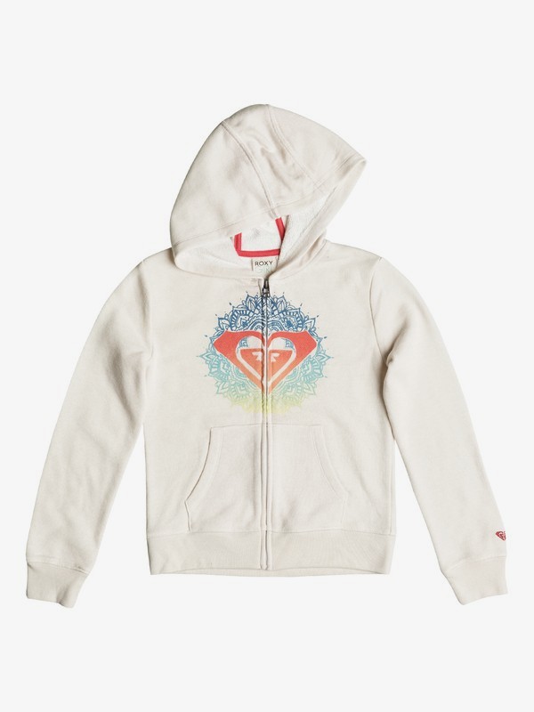 roxy, Baby Henna Logo Zip-Up Hoodie, METRO HEATHER (tenh) 0 Baby Henna Logo Zip-Up Hoodie PGRS62191 Roxy