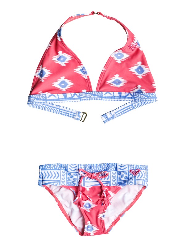 roxy, Girl's 7-14 Sunset Swim Halter Bikini Set, Sunkist Coral-6 (mjv6) 0 Girl's 7-14 Sunset Swim Halter Bikini Set RRF58617 Roxy