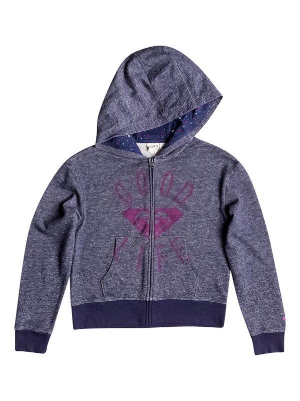 roxy, Baby Good Life Zip-Up Hoodie, Eclipse - Heather (btch) 0 Baby Good Life Zip-Up Hoodie RRH52111 Roxy