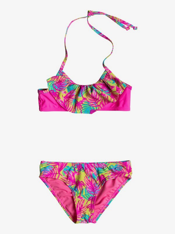 roxy, Girls 2-6 Paradise Beach Bandana Set, Pink Flambe - Solid (mlb0) 0 Girls 2-6 Paradise Beach Bandana Set RRM68546 Roxy