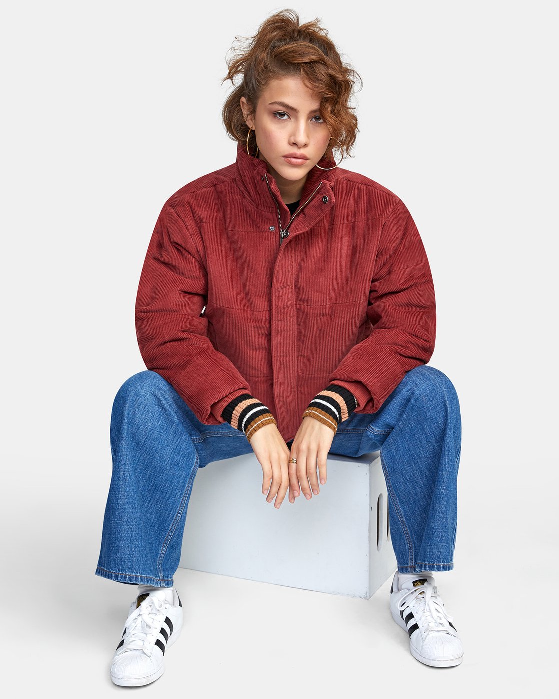 rvca eezeh puffer cropped jacket
