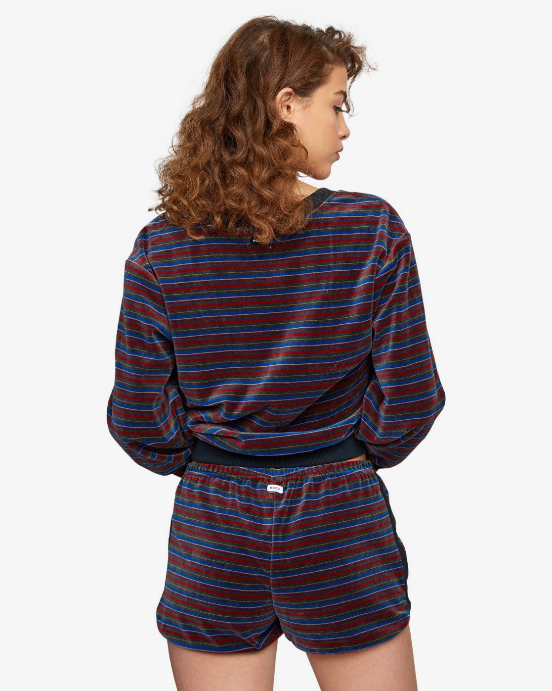 RVCA Womens Day Off Velour Pullover Top