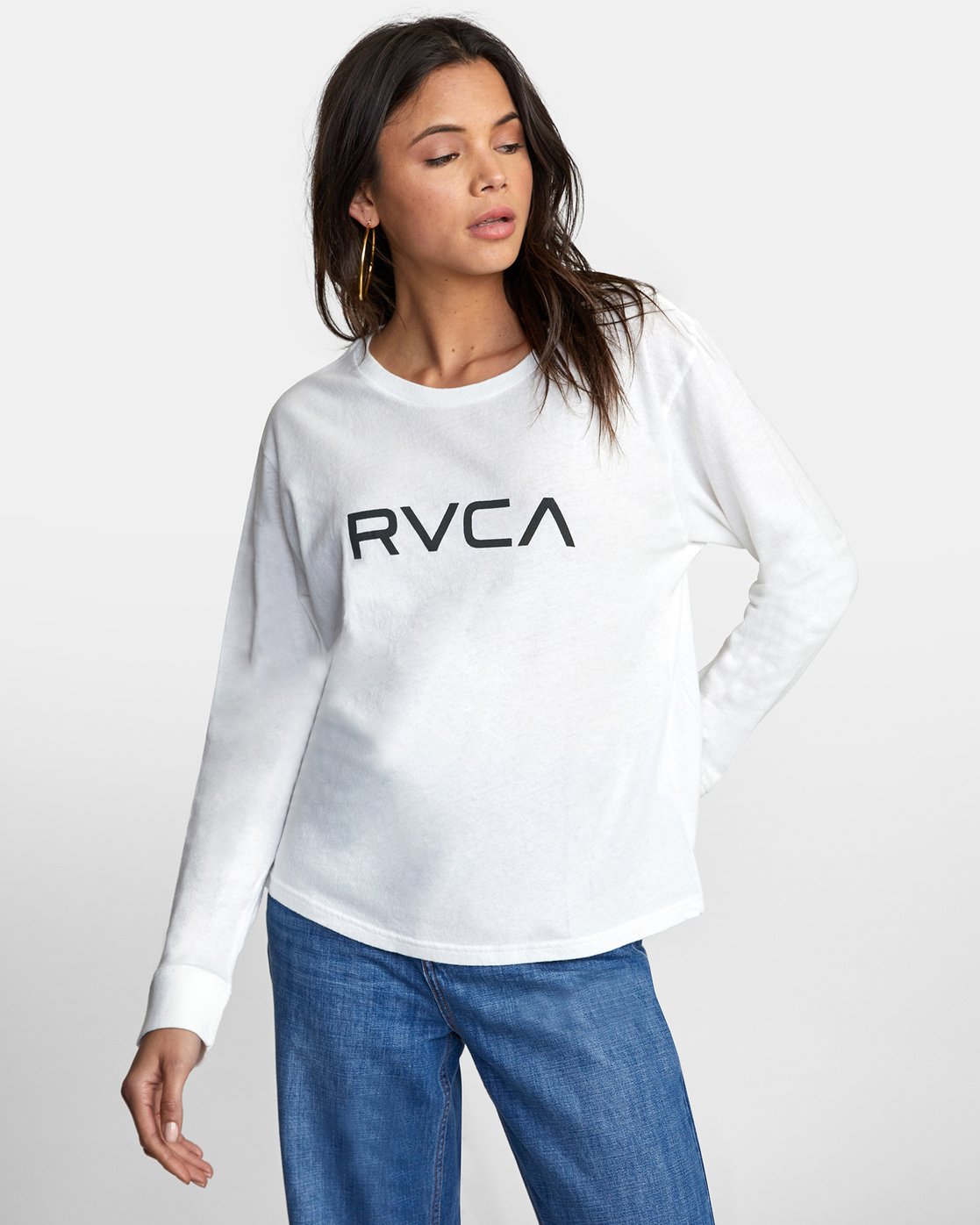 rvca long sleeve white