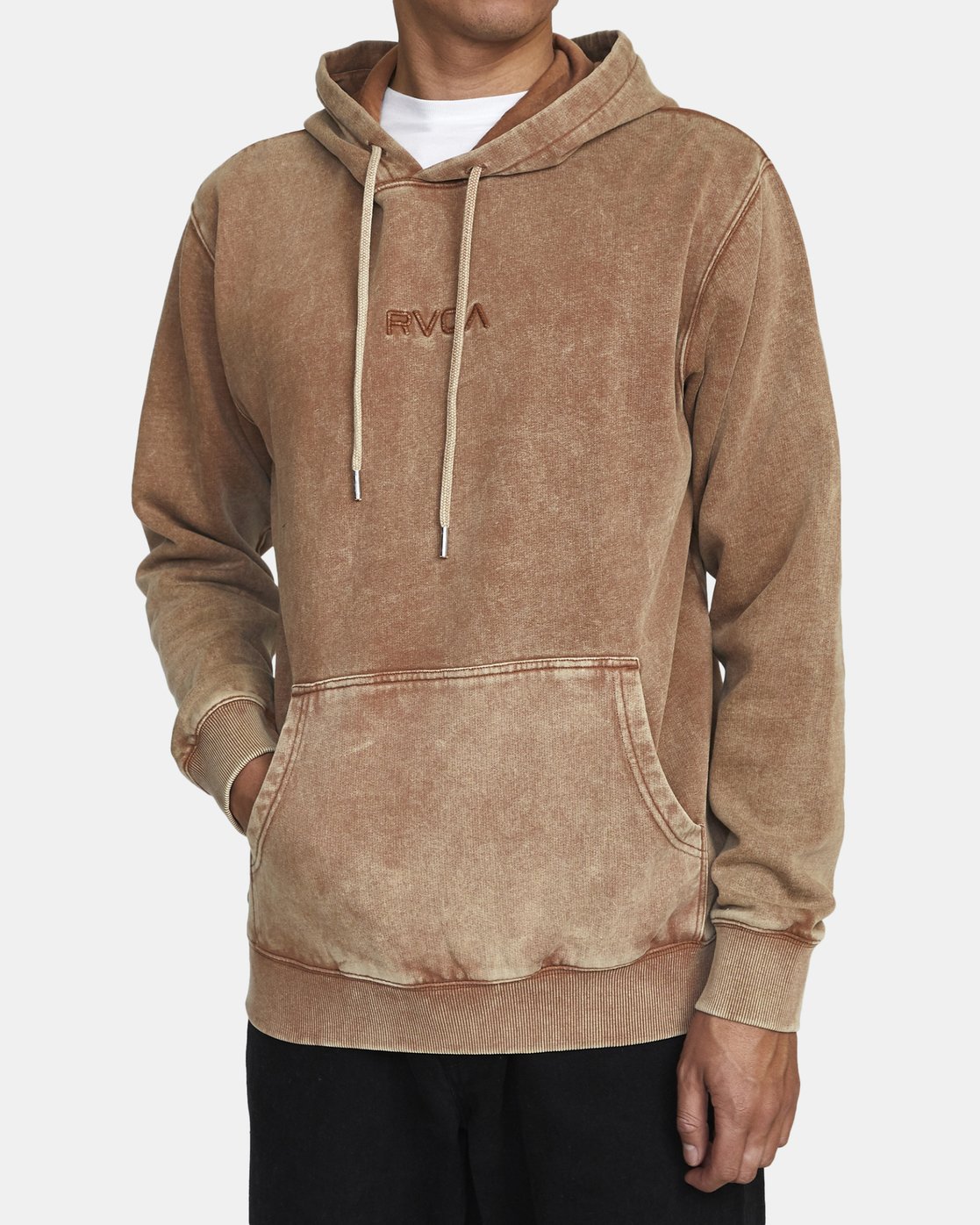 rvca tan hoodie