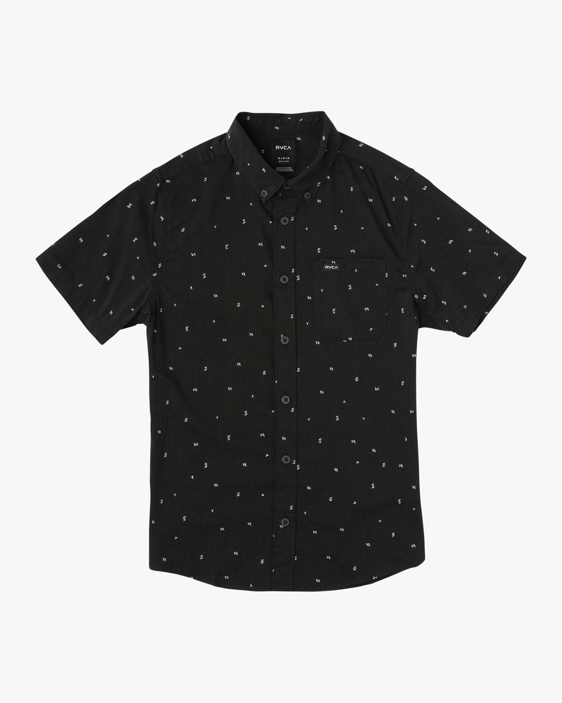 RVCA Mens Va Little Buds Button-Up Shirt