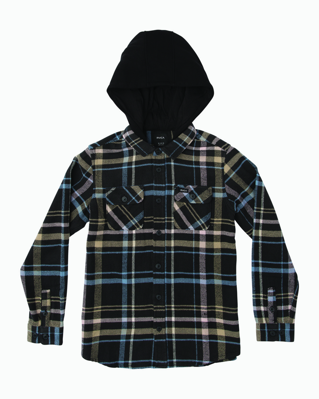 rvca hooded flannel