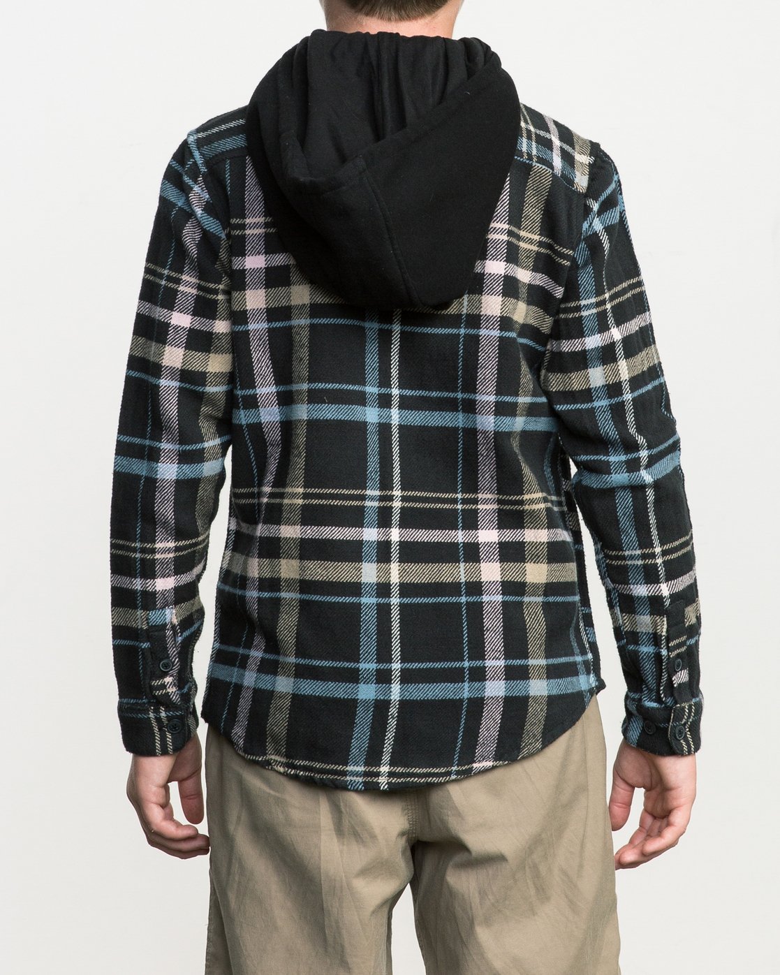 rvca hooded flannel