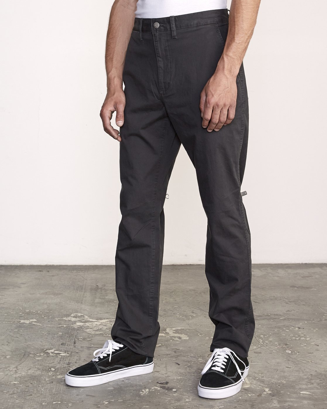 black slim chino pants mens