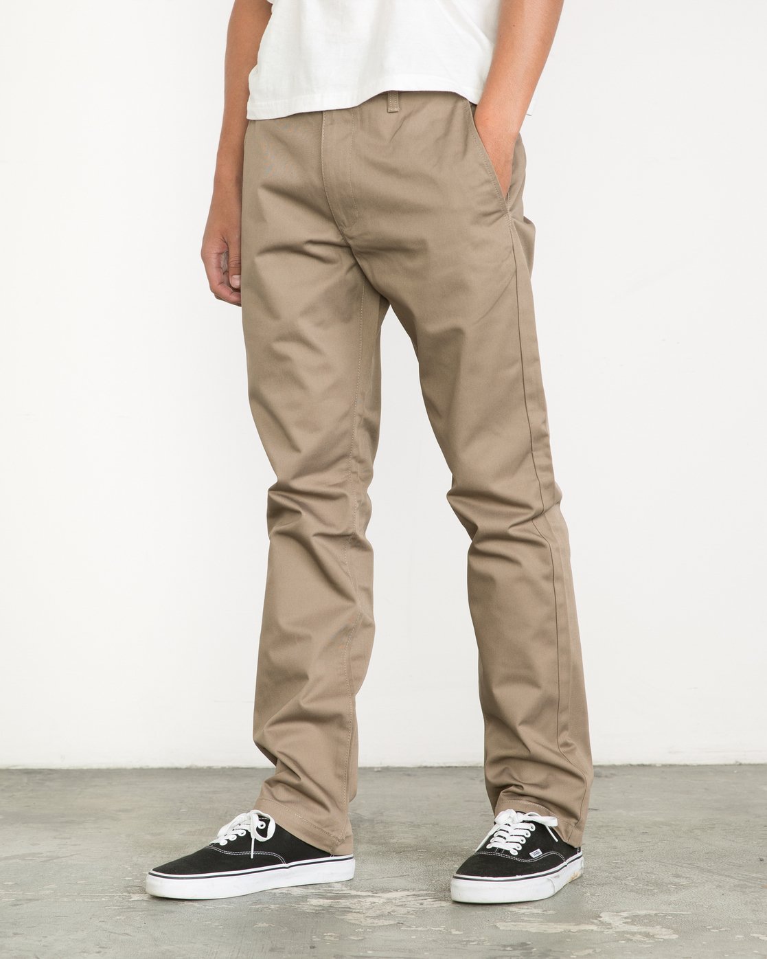 RVCA Mens Week-End Pant Pants Khaki M3307WEP SLIM-STRAIGHT FIT