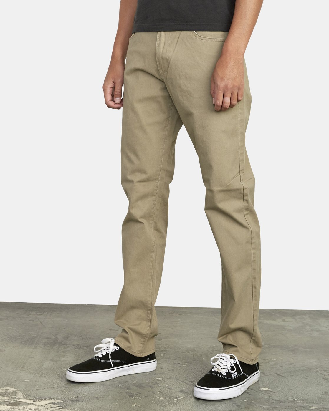 white twill pants