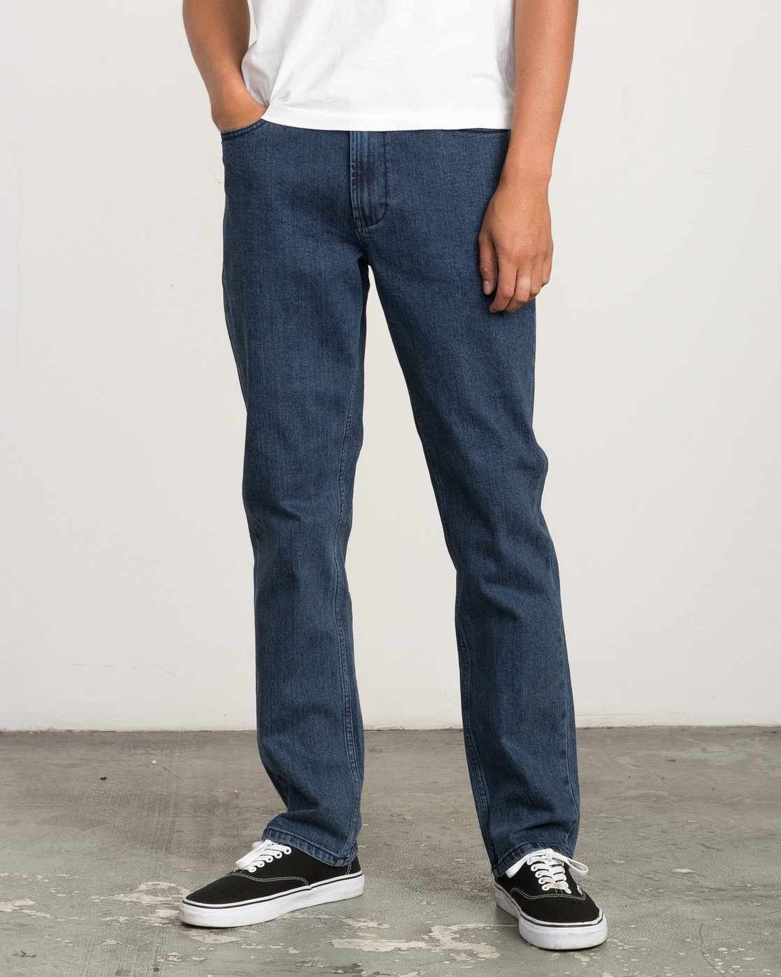 straight fit denim jeans