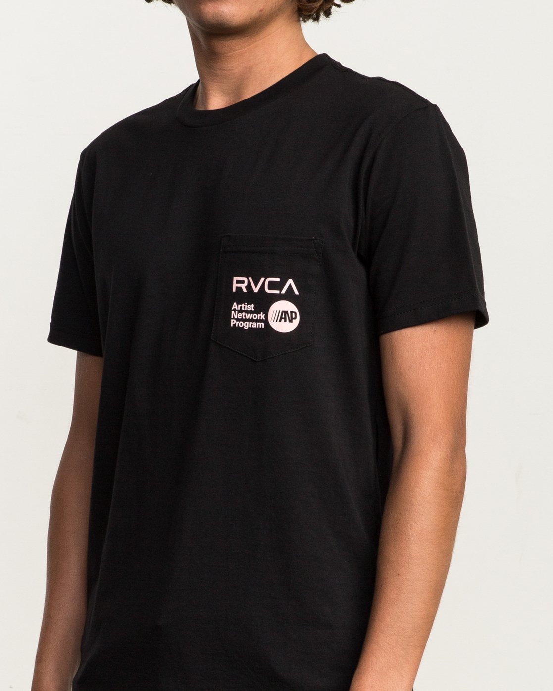 RVCA Womens Fast Script Short Sleeve Crew Neck Pocket T-Shirt