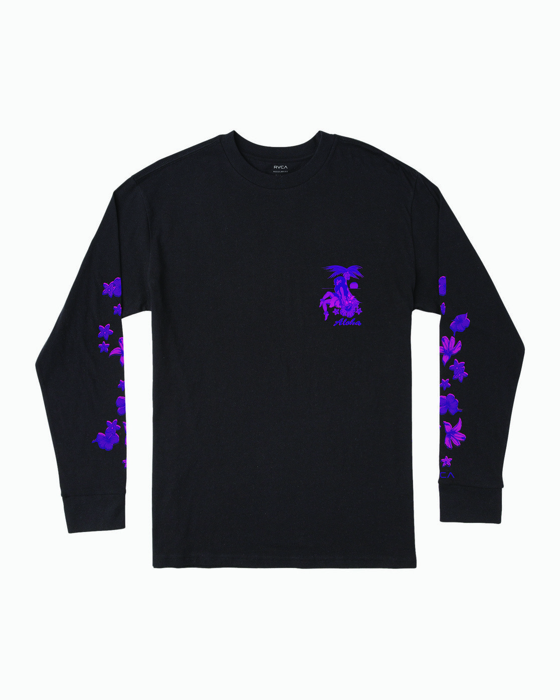 purple and black tee