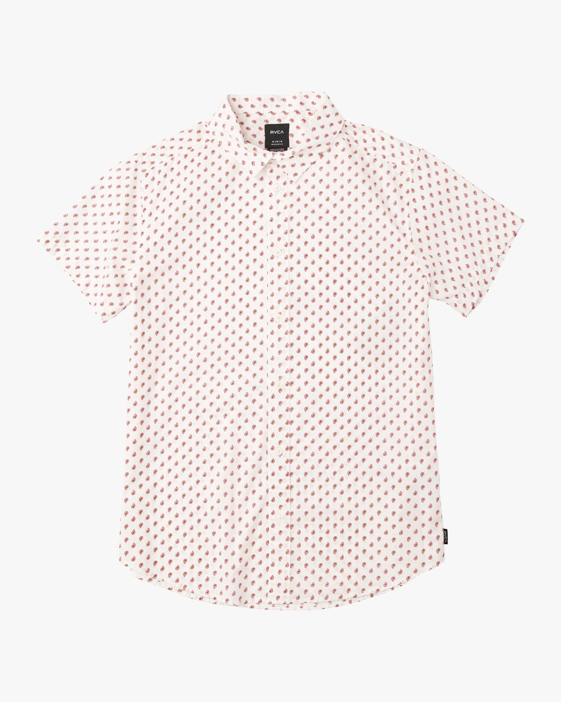 RVCA Mens Mini Paisley Button-Up Shirt