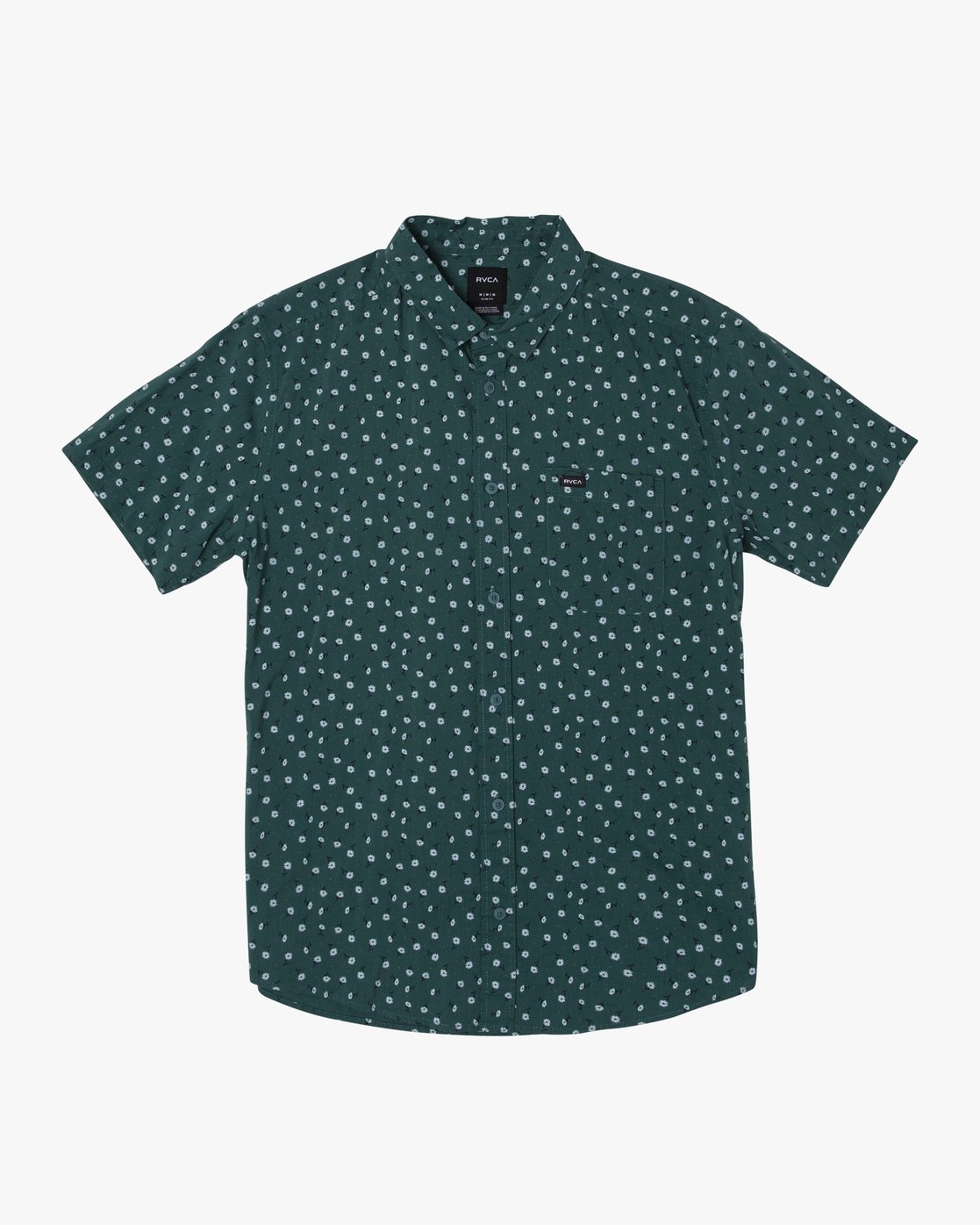 RVCA Mens Prelude Floral Button-Up Shirt