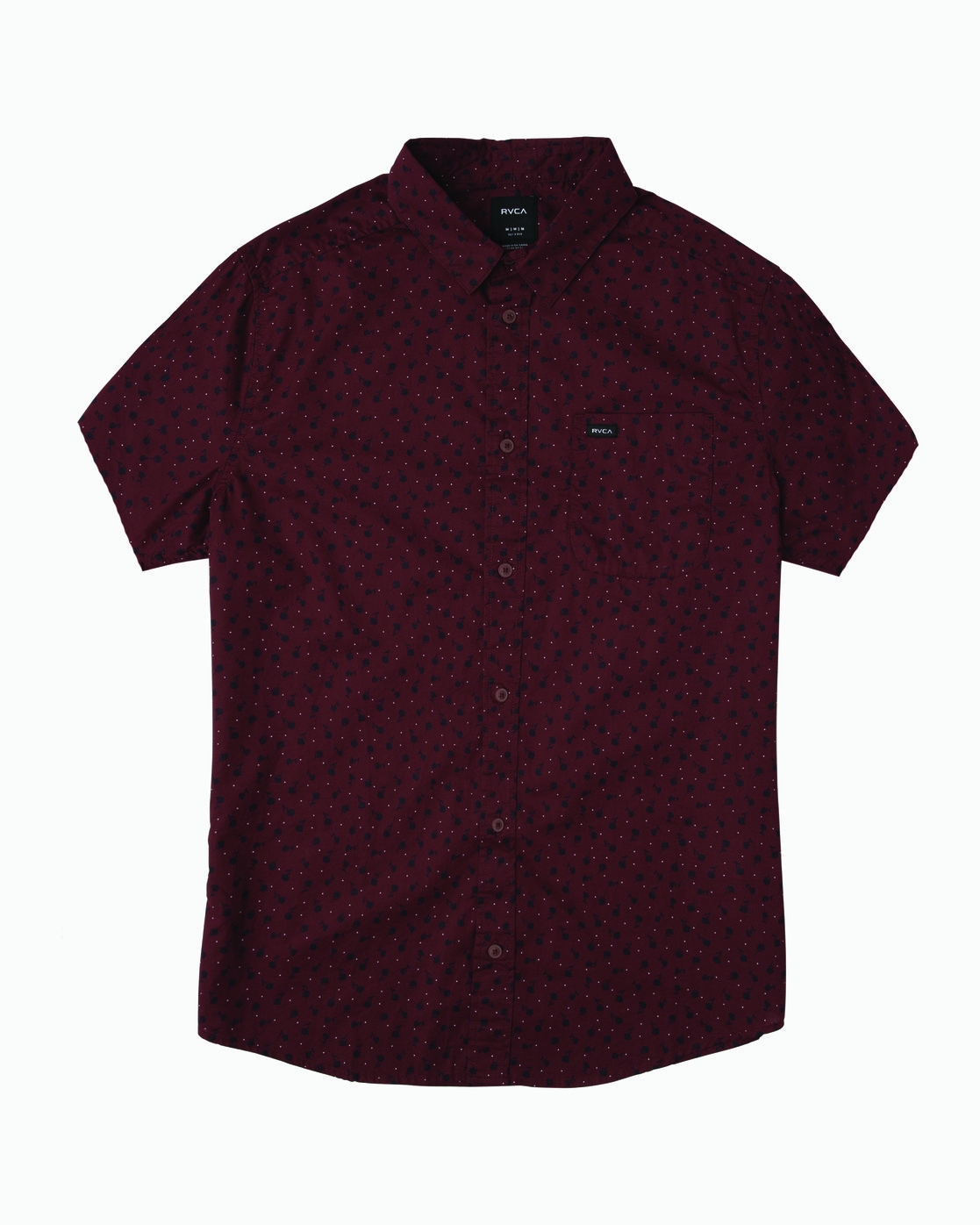 RVCA Men/'s Vu Print Short Sleeve Woven Shirt