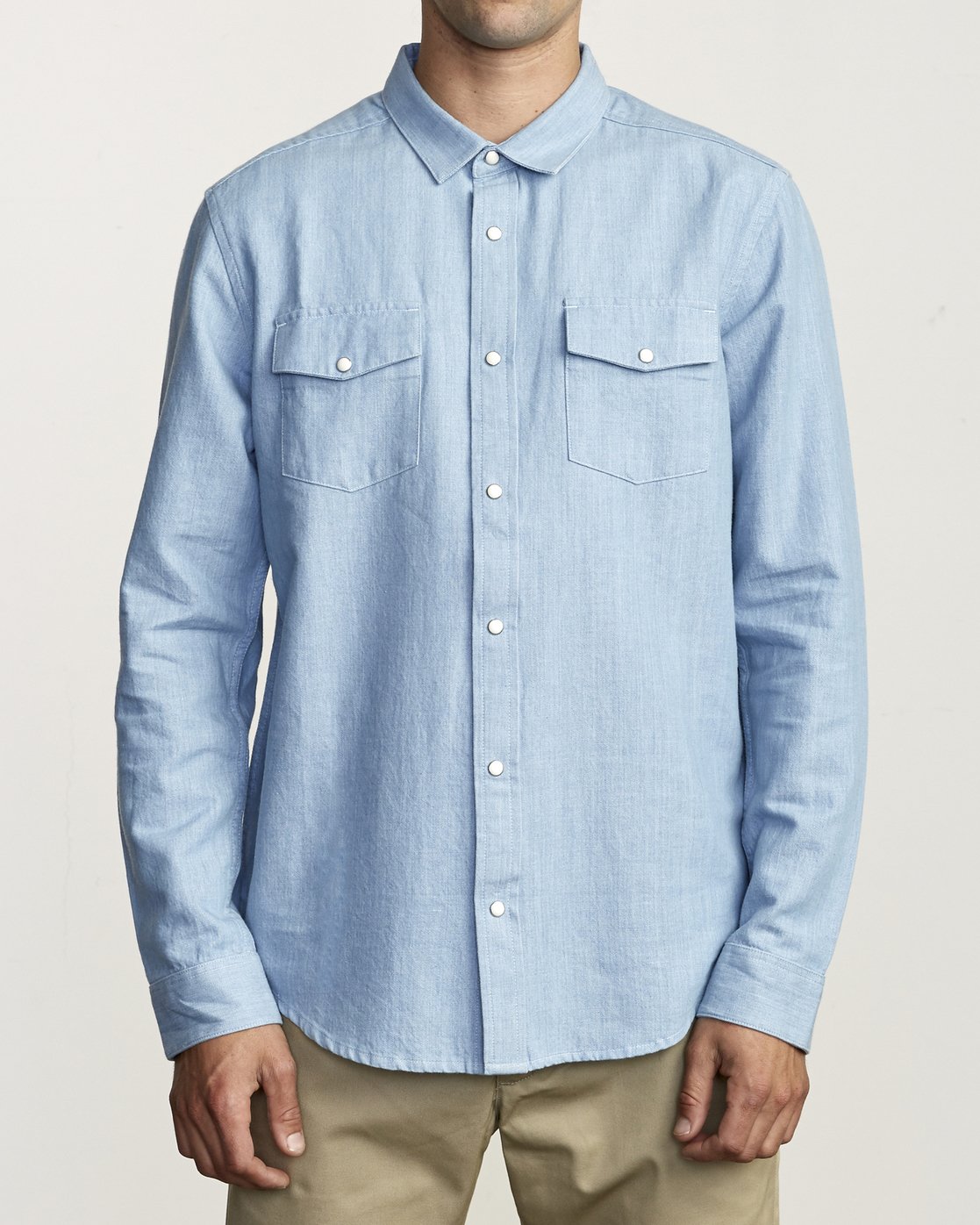 rvca denim shirt